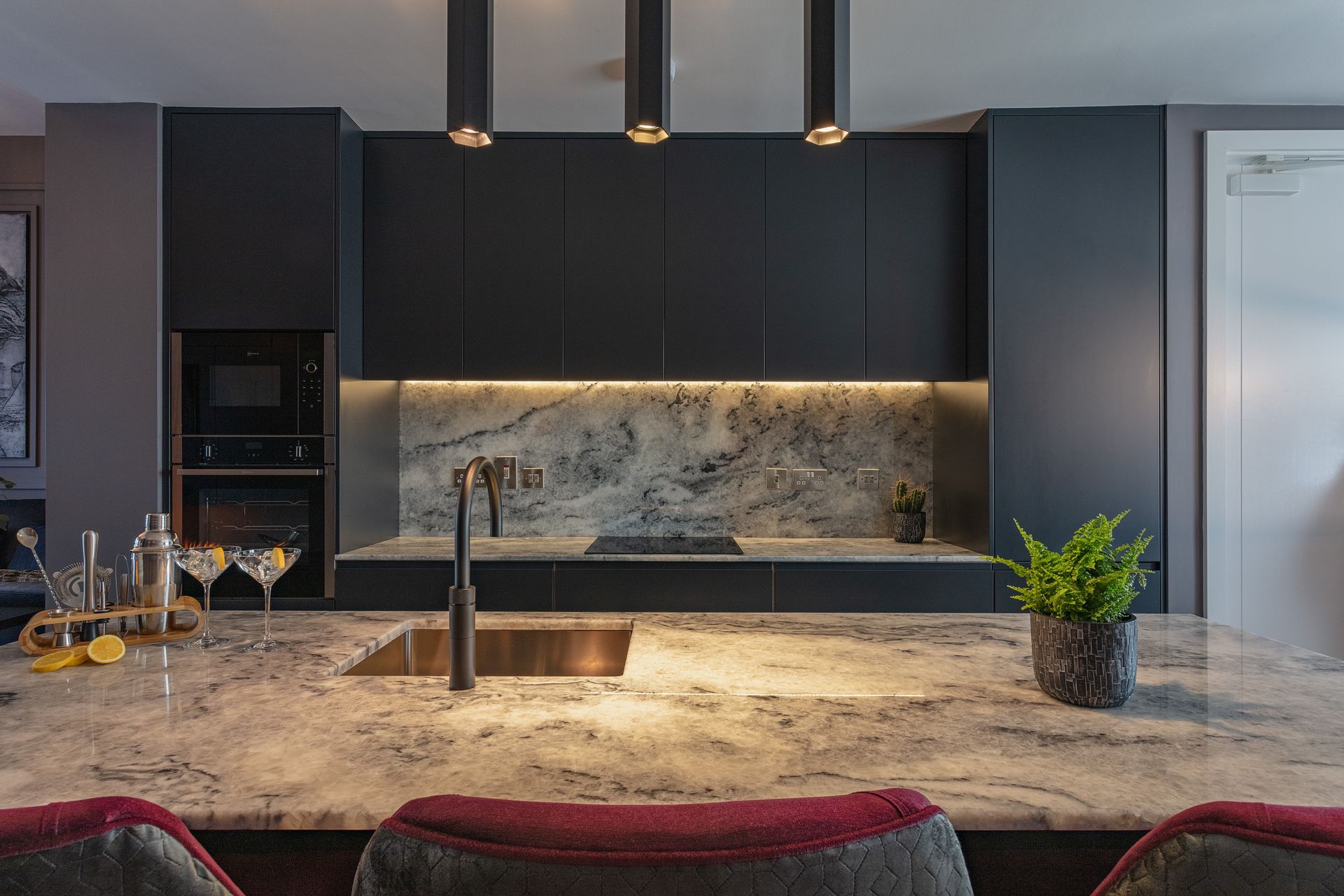 Bespoke black kitchen by Cush Interiors