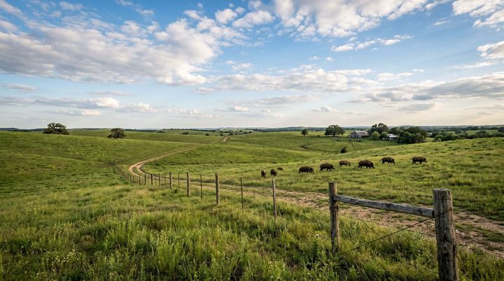 Vast private land with hogs roaming