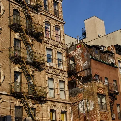 Old buildings on St. Mark's Place in East Village