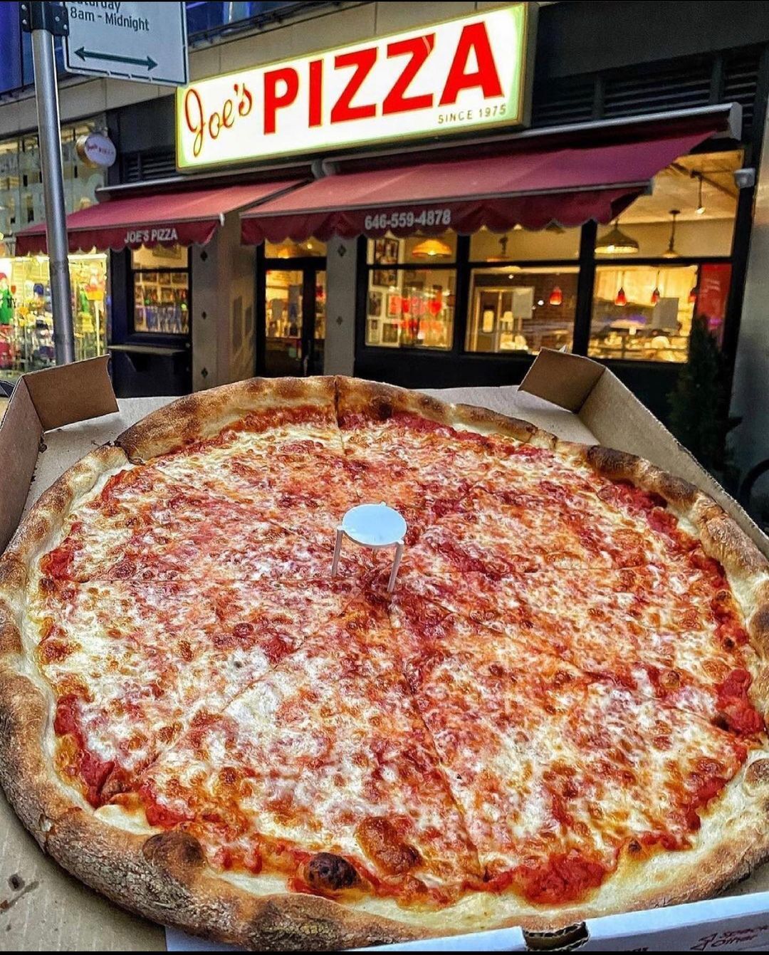Slice of New York Style Cheese Pizza from Joe's Pizza in Times Square
