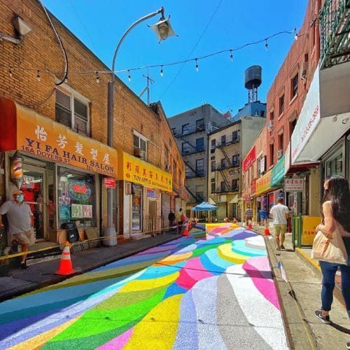 Doyers Street in Chinatown New York City