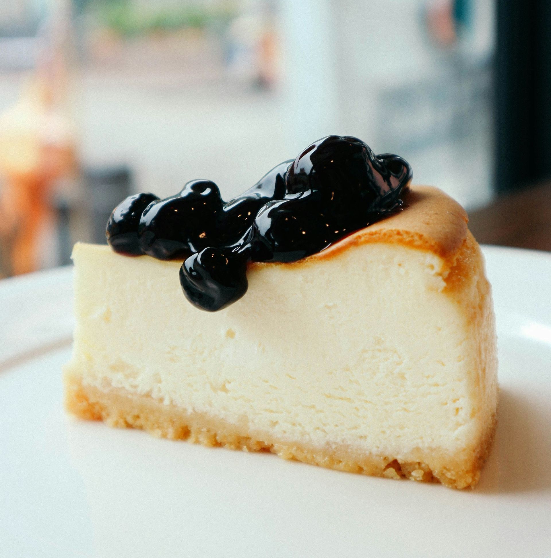 New York City Cheesecake with Blueberries