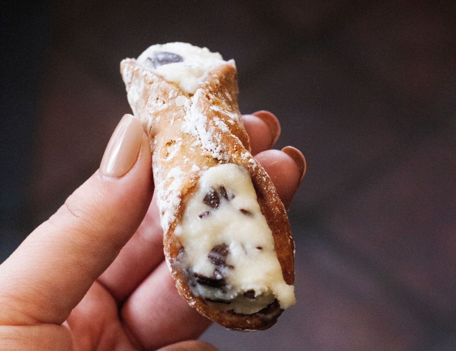 Italian Cannoli with Dark Chocolate Chips