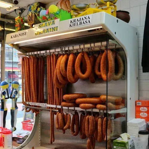 Sausage inside the East Village Meat Market NYC