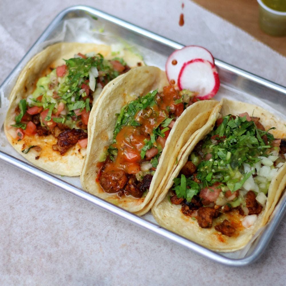 Al pastor taco from The Little Taco House in Greenwich Village