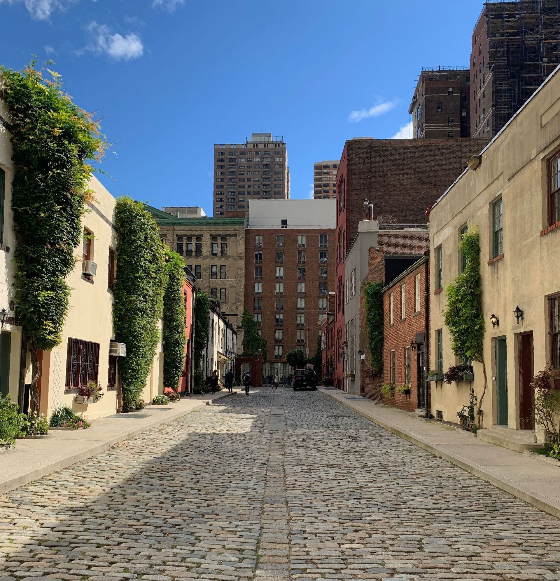 Washington Mews Cobblestone in Greenwich Village New York City