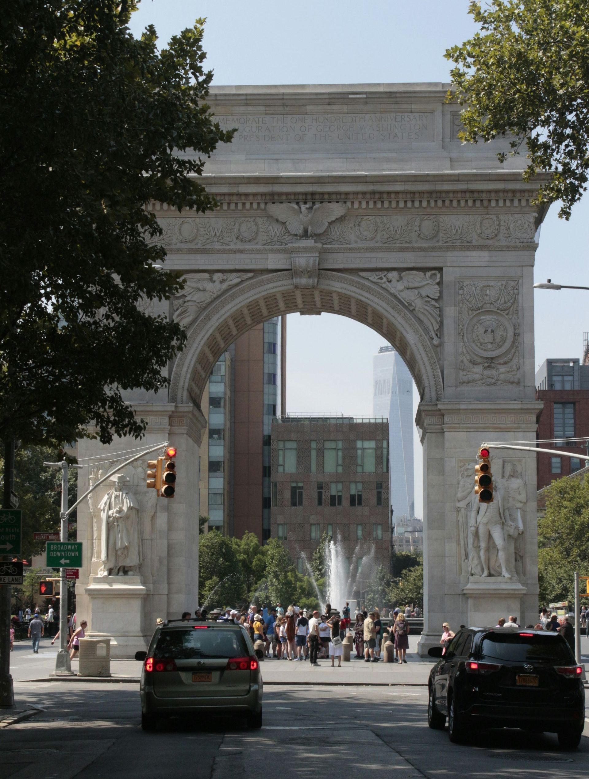 Washington Square Monument in New York City's Washington Square Park