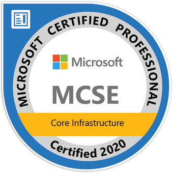 Infraestrutura principal mcse profissional certificada pela Microsoft certificada 2020