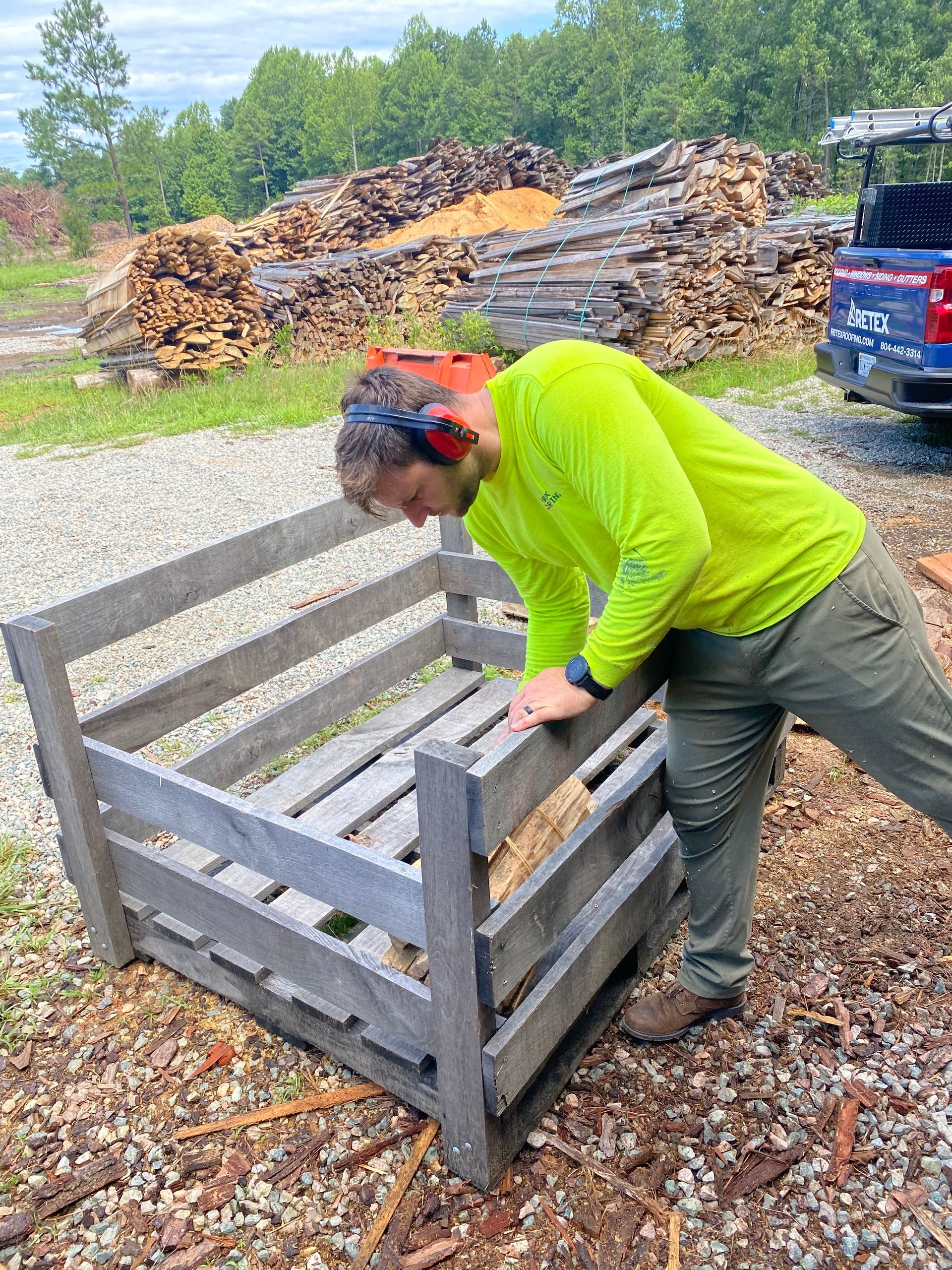 Image of RETEX's Josh Lewis volunteering with MENO Life.