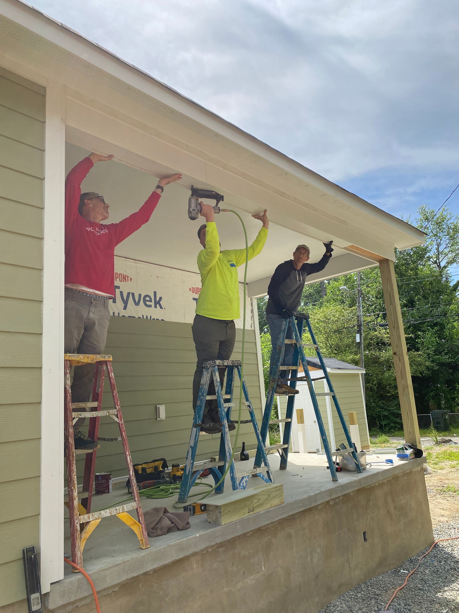 Image of RETEX’s Mark Erickson volunteering with Richmond Habitat for Humanity in May