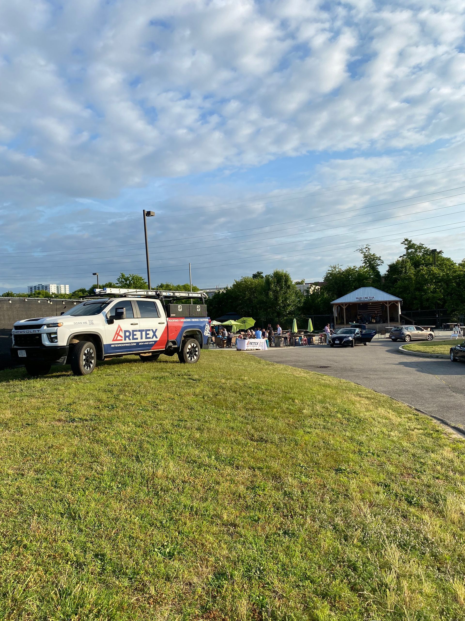 Retex Vehicle outside RETEX client appreciation event in June 2023.