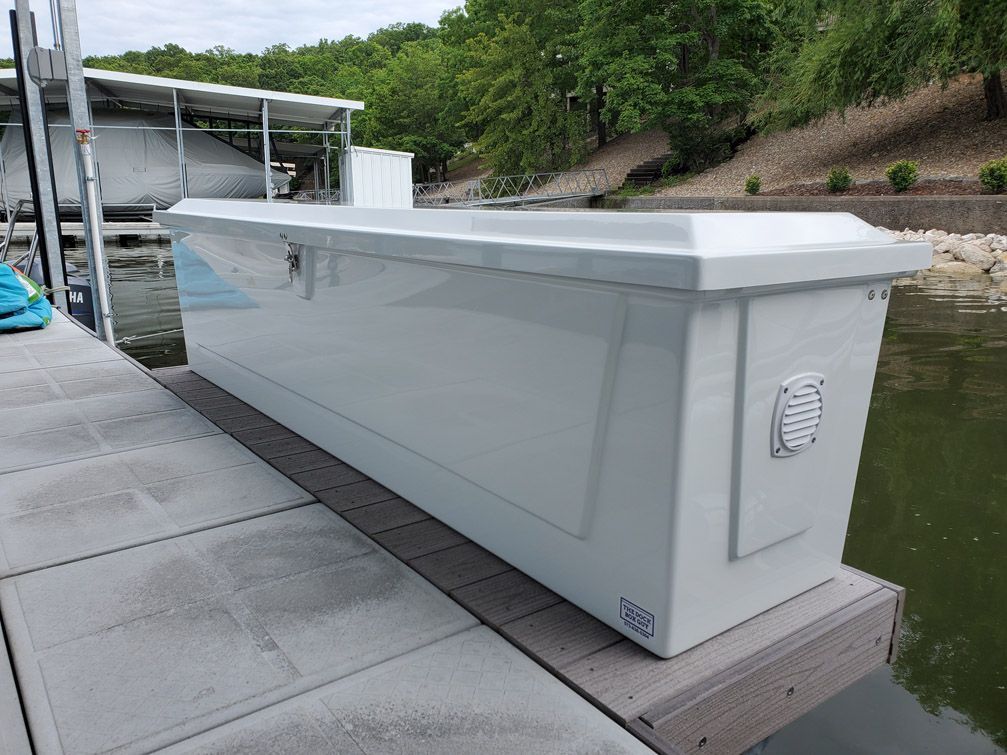 Large Dock Box with Rod Holders