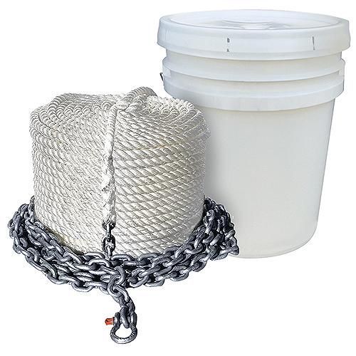 Anchor Rope with 15' Chain - 300' Nylon Rope