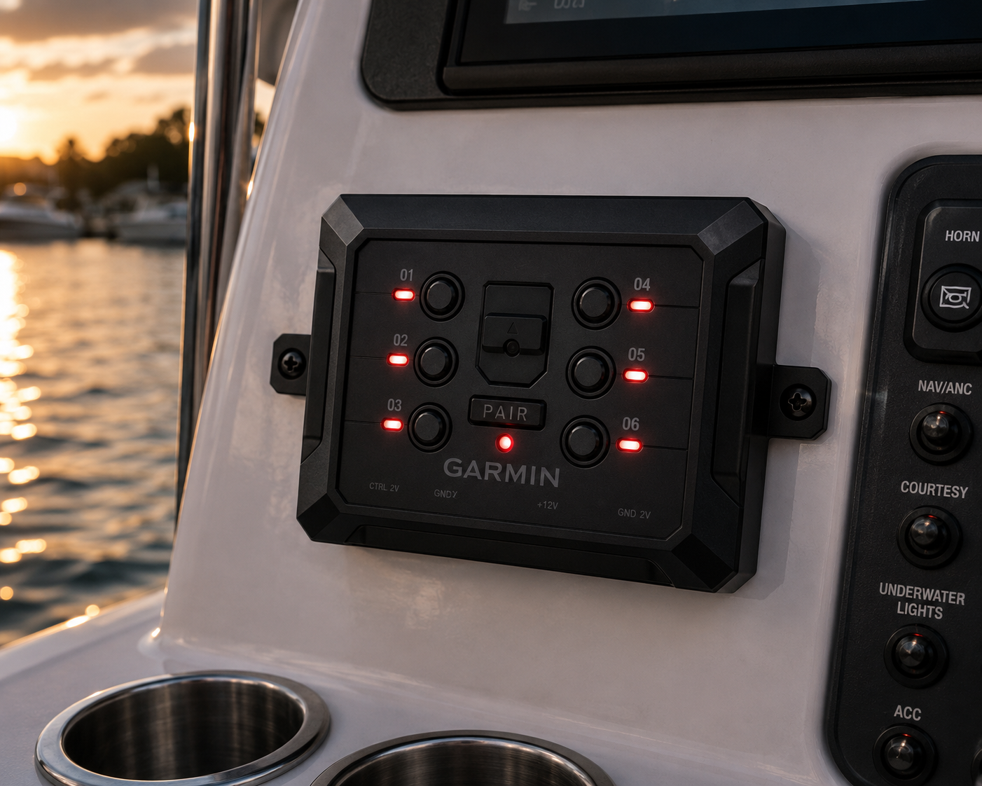 Garmin PowerSwitch™ Digital Switch Box – 6-Circuit Marine Accessory Controller