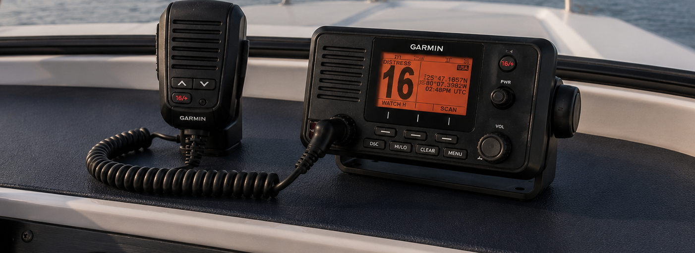 Garmin VHF 215 Marine Radio – 25W Fixed-Mount Communication System