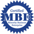 A logo for a certified minority business enterprise