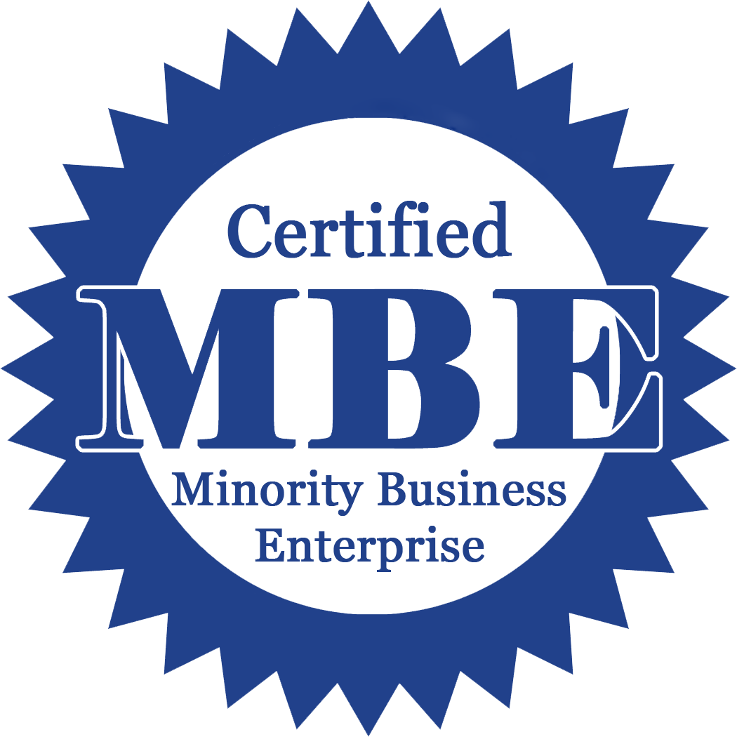A logo for a certified minority business enterprise