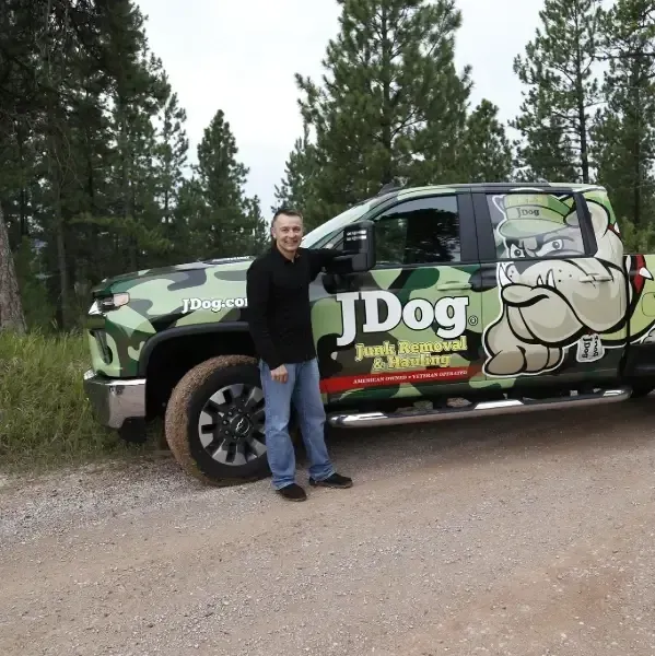 Man standing next to a truck with 
