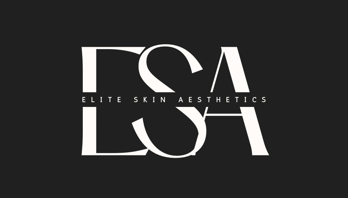 A black and white logo for lsa elite skin aesthetics