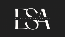 A black and white logo for lsa elite skin aesthetics