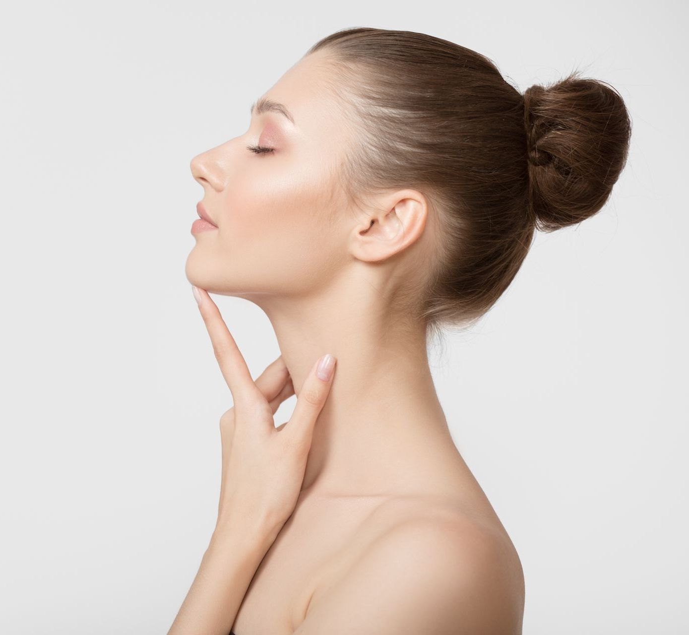Woman with clear skin