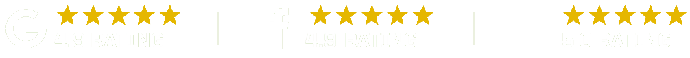 Five gold stars above a pale yellow horizontal bar on a white background