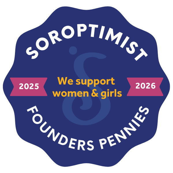 Dark blue Soroptimist badge with