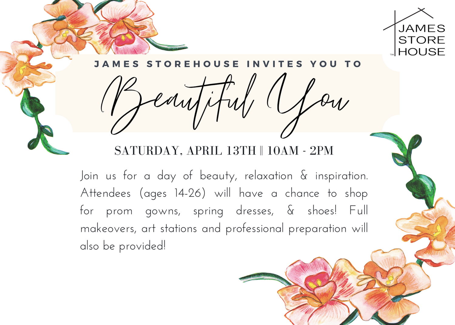 Flyer for James Storehouse's
