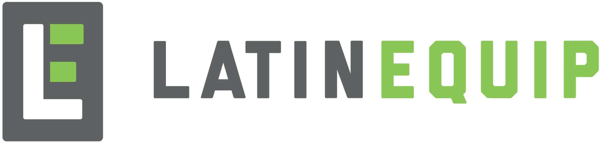 The latinequip logo is green and gray on a white background.