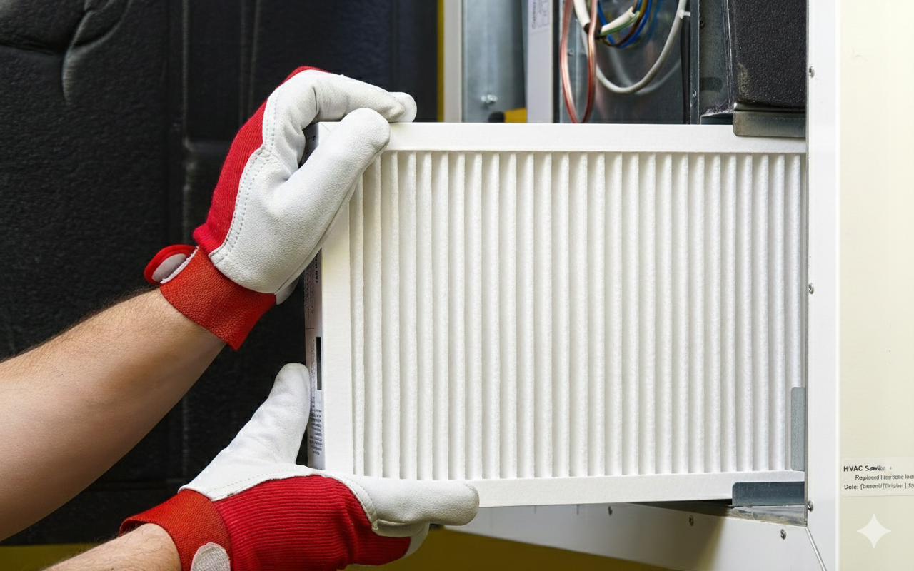 A Goodman air conditioning unit sits outside a house next to a generator.