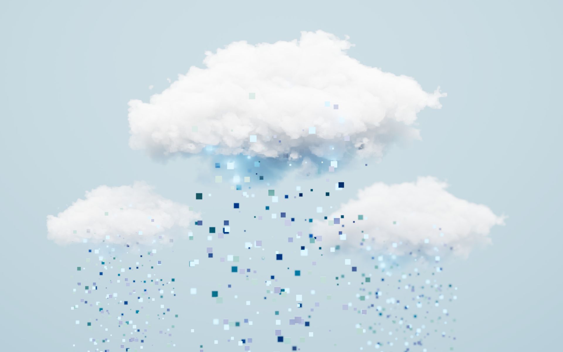 Illustration représentant le concept de stockage en nuage et la diffusion de données numériques.