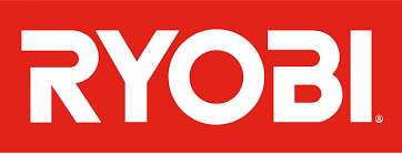 Ryobi logo in white text on a red background.