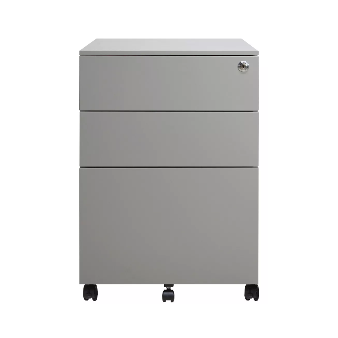 ARCHIVERO 2+1 MOVIL GRIS ECOMAX