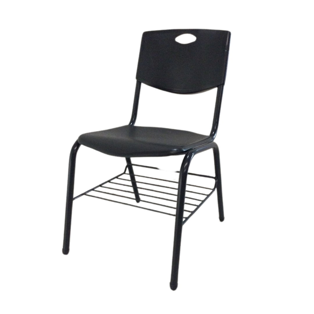 SILLA ERGO CON PARRILLA PARA UTILES