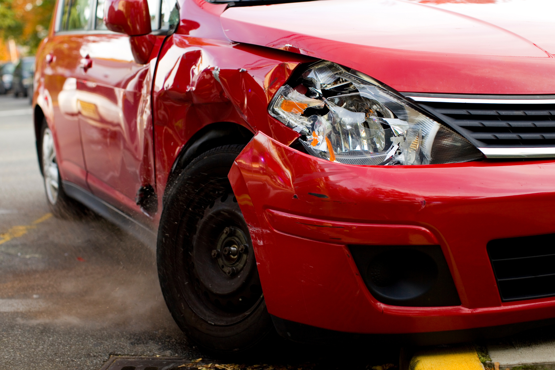 wrecked car