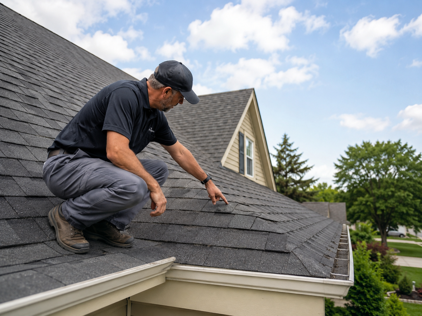 Roof inspection for asphalt shingle repairs and Roof Maxx restoration in Richmond, VA