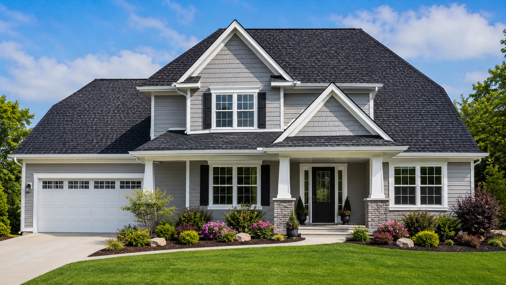 Attractive asphalt shingle roof improving curb appeal for a Richmond, VA home