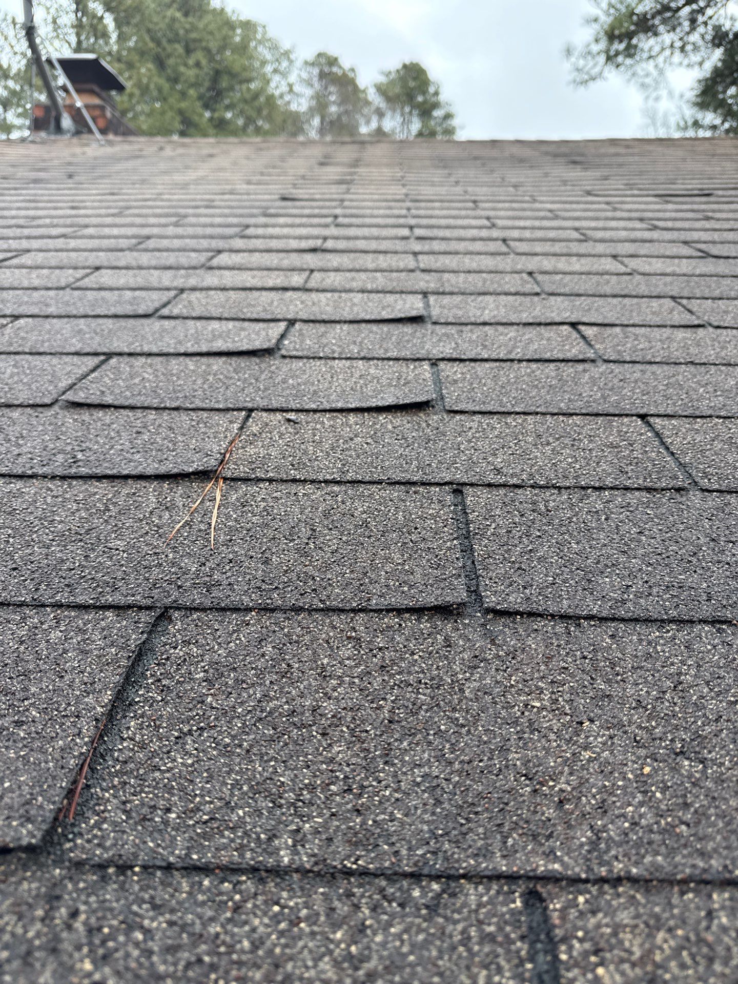 Curling shingles due to age