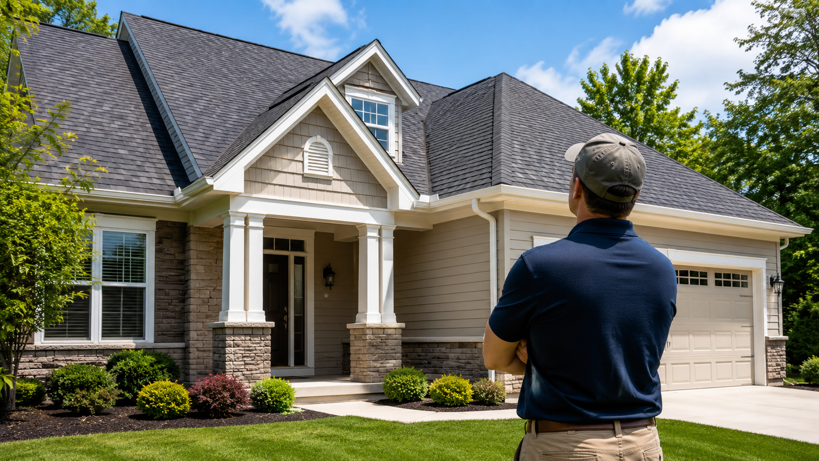Well-maintained asphalt shingle roof on a Richmond, VA home