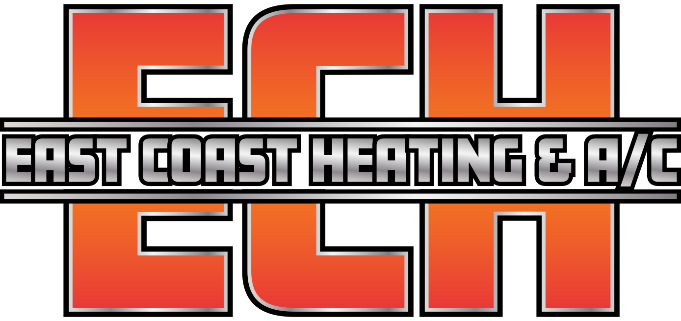 Logo with large orange ECH letters and a gray banner reading “EAST COAST HEATING & A/C”