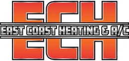 Logo with large orange ECH letters and a gray banner reading “EAST COAST HEATING & A/C”