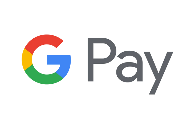 The google pay logo is on a white background.