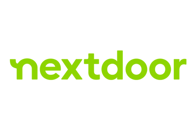 A green nextdoor logo on a white background