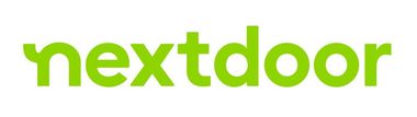 A green nextdoor logo on a white background
