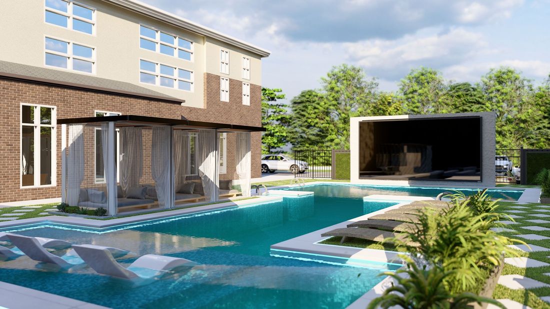 watercress exterior with pool