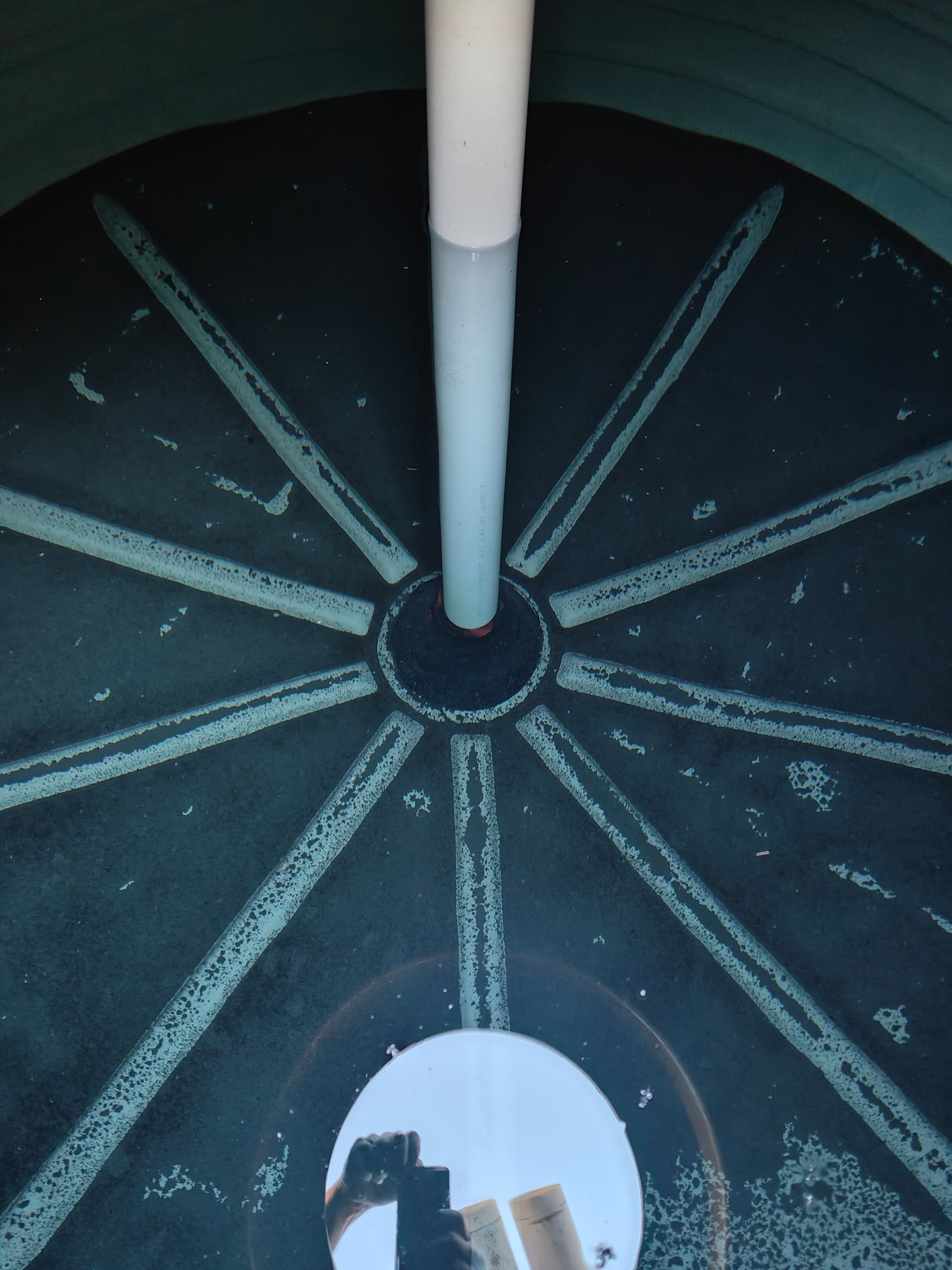 The inside of a water tank being cleaned - Hastings Water Care in Port Macquarie NSW