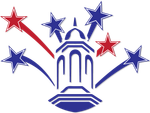 Red White and Blue logo and link to website
