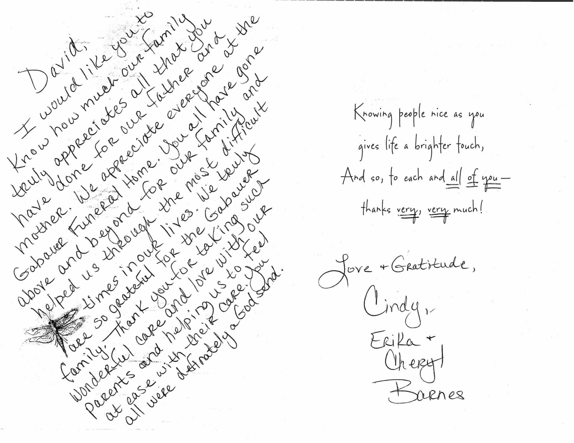 Handwritten notes on white paper, rotated sideways, with a small diagram and text in black ink.
