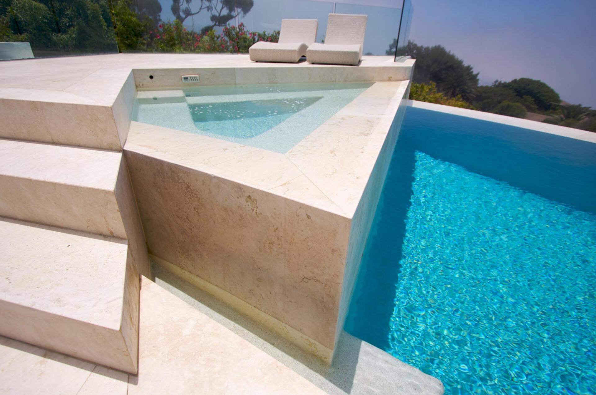chairs near the pool