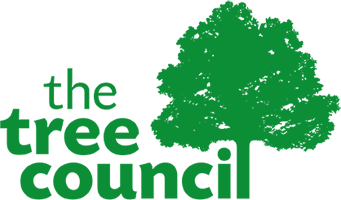 A logo for the tree council with a tree in the middle
